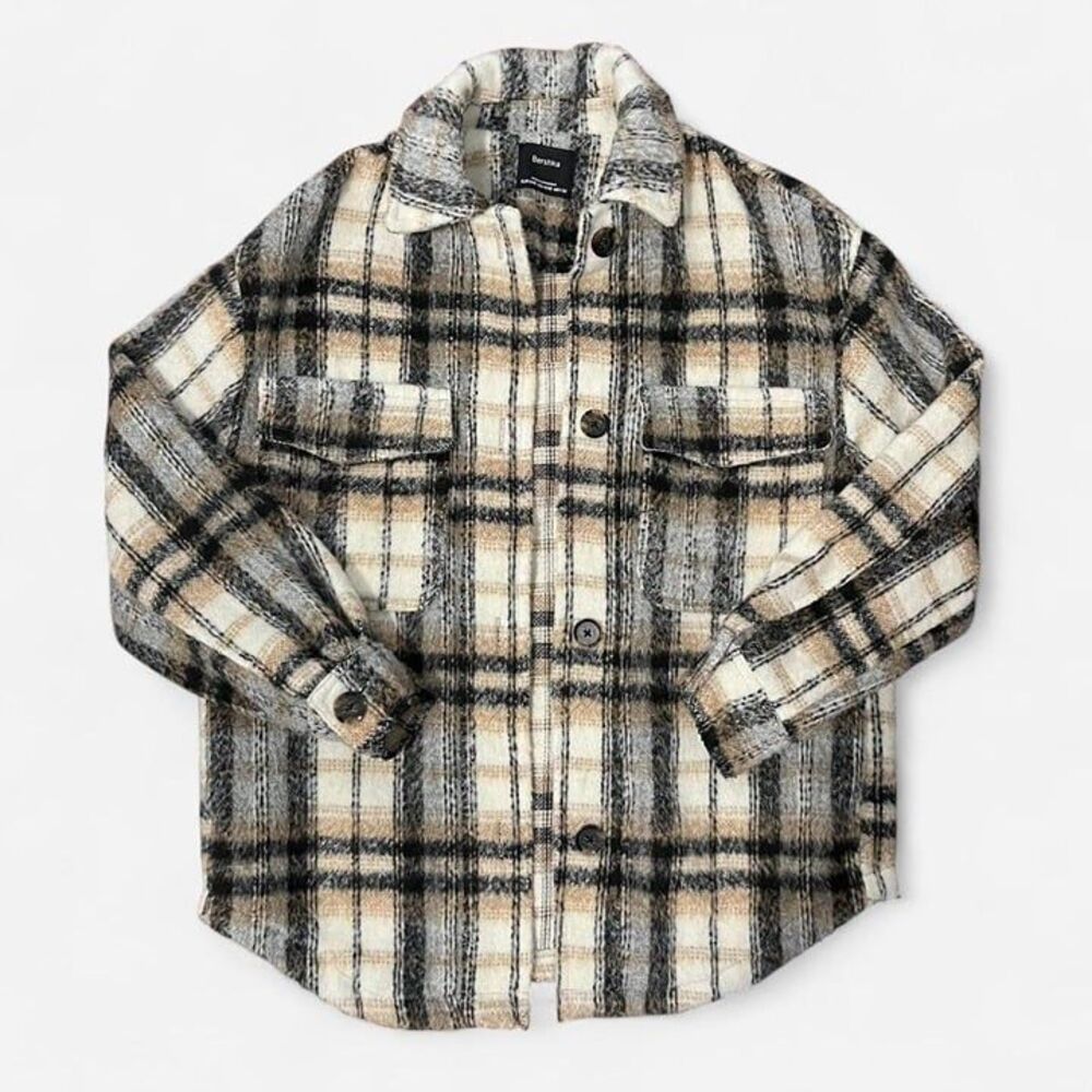 Bershka Plaid Coat